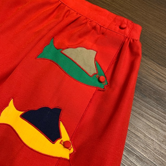 Vintage Dresses & Skirts - 1970s vintage fish wrap skirt